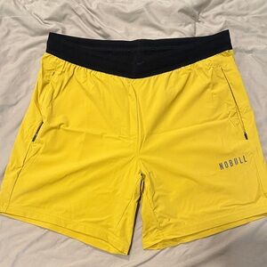 NOBULL Men's Yellow Athletic Shorts